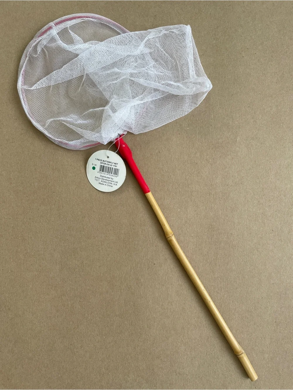 Butterfly Net, bamboo white red